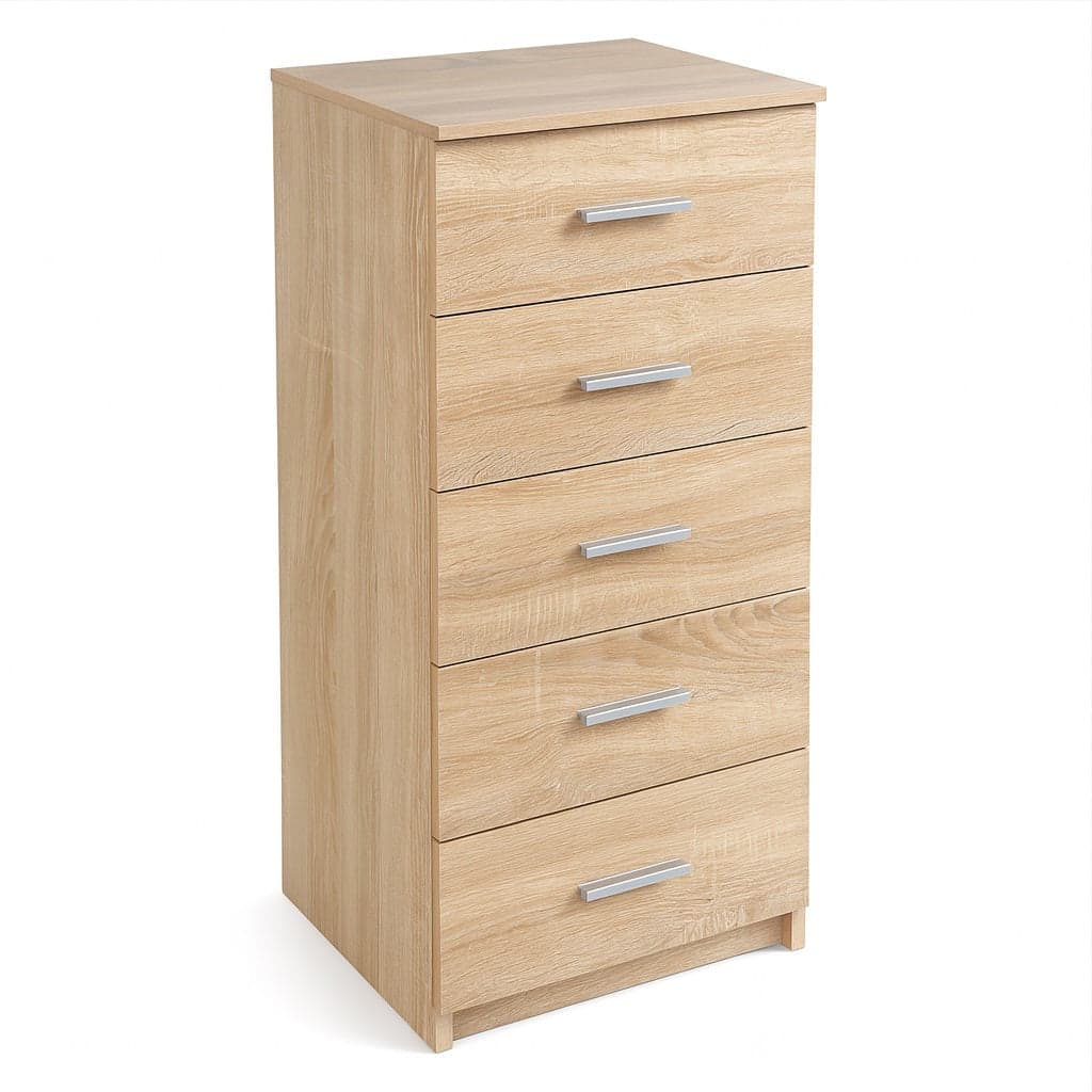 Cassettiera 5 Cassetti Multiuso Settimino Moderno Salvaspazio in Legno Mdf  108cm Quercia in Comò e cassettiere Danyx - Casoria, commercioVirtuoso.it