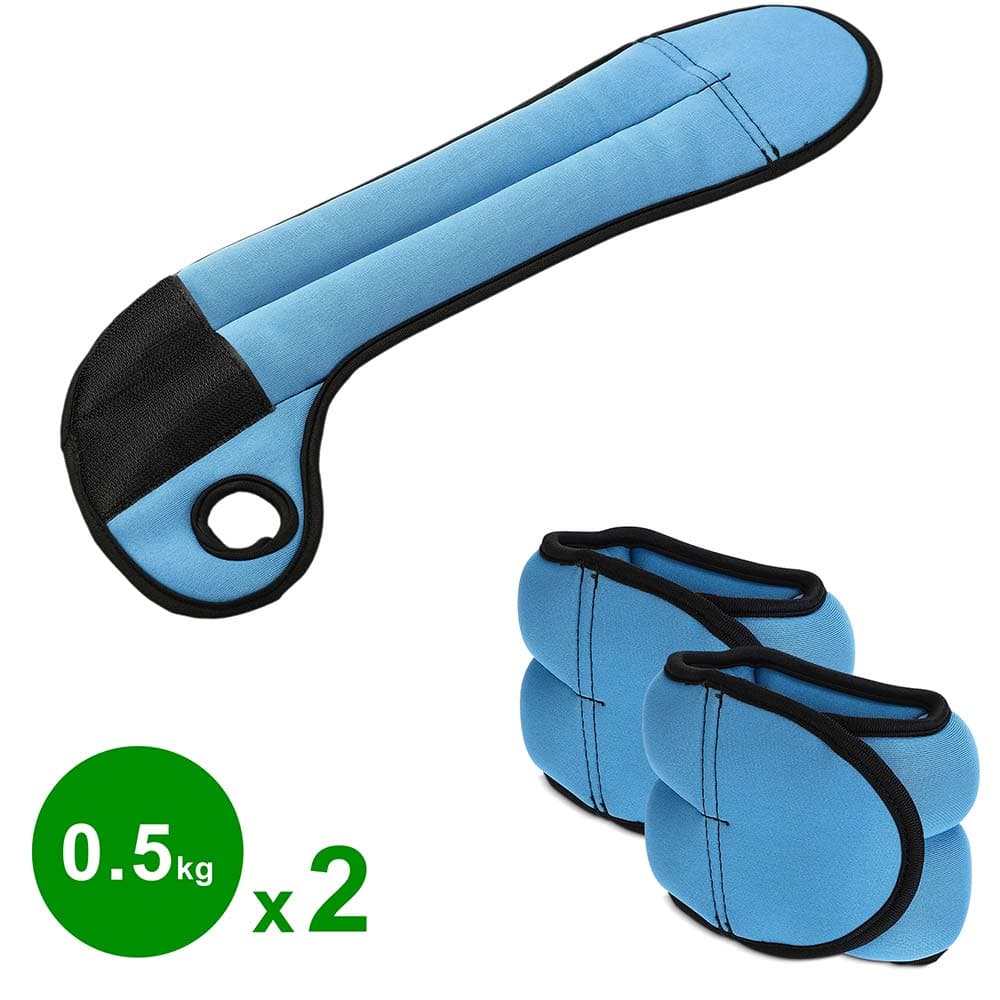 Kit 2 Pesi Allenamento Fitness 1KG Regolabili per Polsi e Caviglie Blu Nero in Pesi per polsi e caviglie Danyx - Casoria, commercioVirtuoso.it