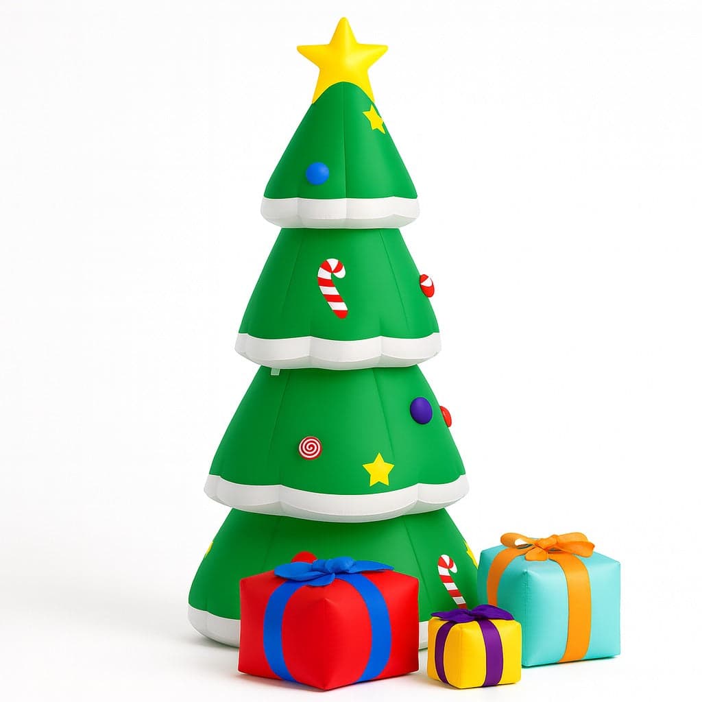 Gonfiabile Albero di Natale Grande Altezza 240 Cm Con Illuminazione Led Per Esterno in Oggettistica Danyx - Casoria, commercioVirtuoso.it