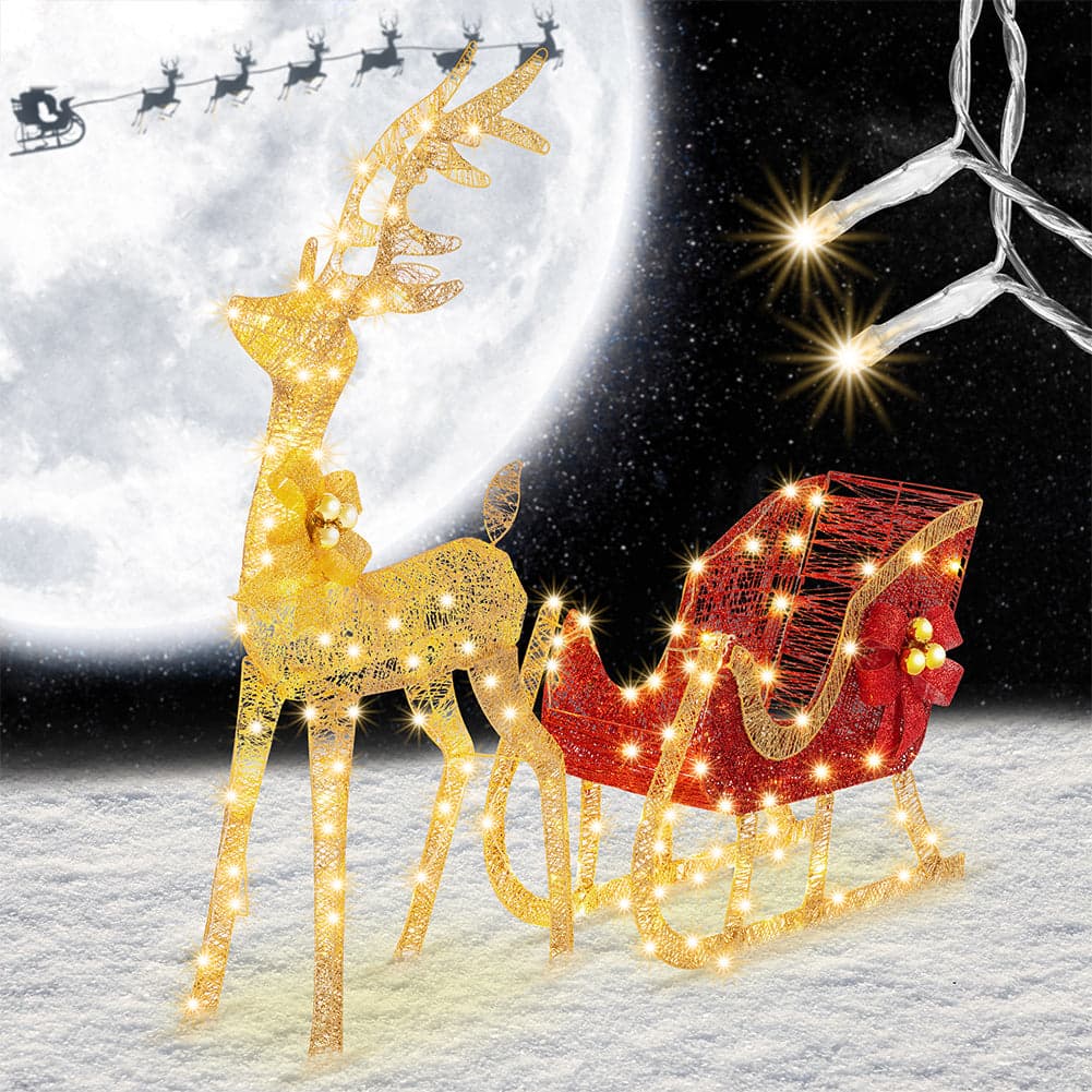 Renna Natalizia con Slitta Luminosa per Esterno 8 Funzioni Bianco Caldo Natale in Oggettistica Esplodia - Napoli, commercioVirtuoso.it