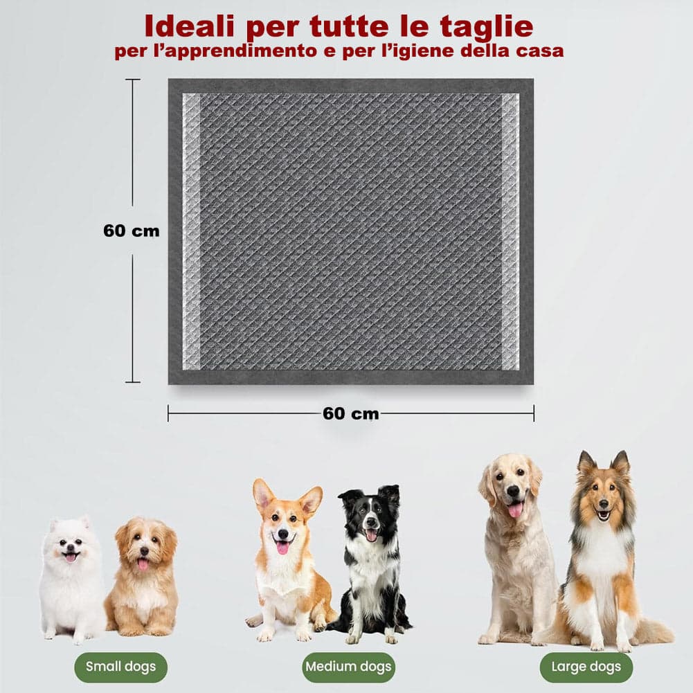 120 x Traversine per Cani tappetini igienici con adesivi Carboni attivi 60x60 cm in Pannolini e mutande igieniche Esplodia - Napoli, commercioVirtuoso.it