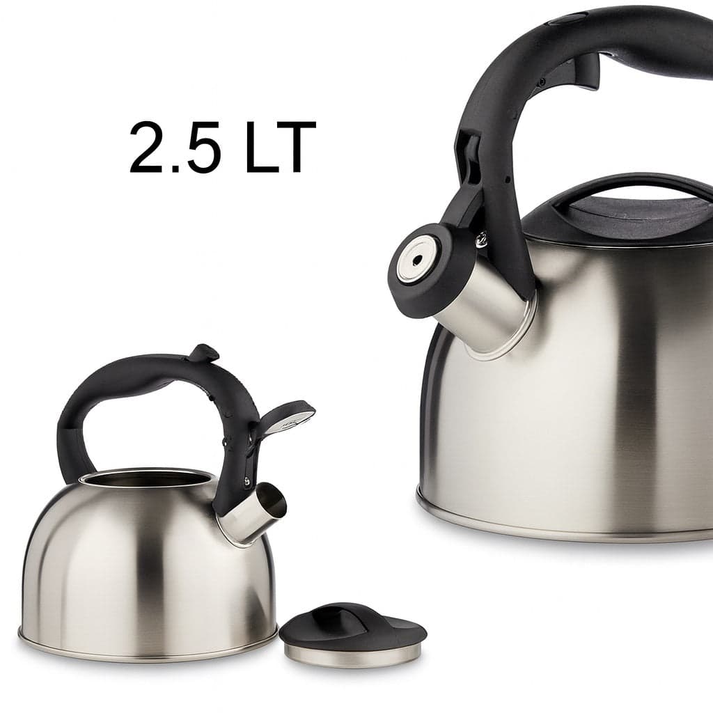 Bollitore Teiera in Acciaio Inox 2.5 LT 19x23x20.5 cm Induzione Manico Ergonomico in Bollitori Danyx - Casoria, commercioVirtuoso.it