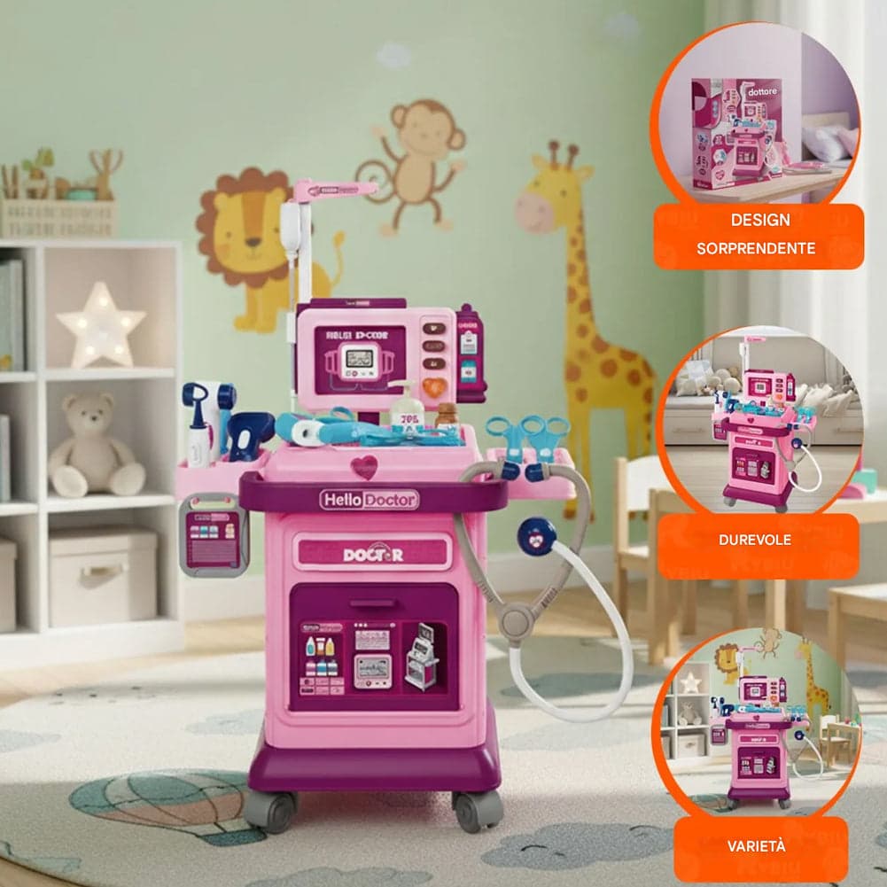 Set Medico Dottore Giocattolo 37 Accessori Carrellino Medico Bambini Idea Regalo in Medico Esplodia - Napoli, commercioVirtuoso.it