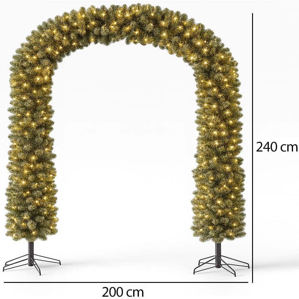Arco Natalizio Innevato 200x240 cm con 1166 Punte e 420 LED Decorazione Natale in Alberi di natale artificiali Esplodia - Napoli, commercioVirtuoso.it