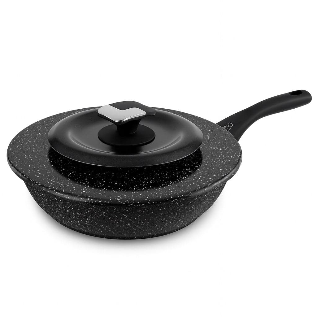 Set Padelle Alte 6pz Pietra con Coperchio Magico Antiodore Padelle 20 24 28 cm Induzione in Padelle universali Danyx - Casoria, commercioVirtuoso.it