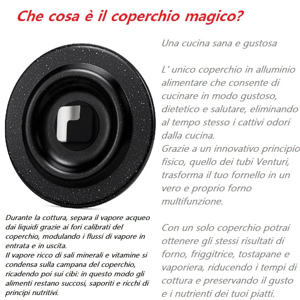 Set Padelle Alte 6pz Pietra con Coperchio Magico Antiodore Padelle 20 24 28 cm Induzione in Padelle universali Danyx - Casoria, commercioVirtuoso.it