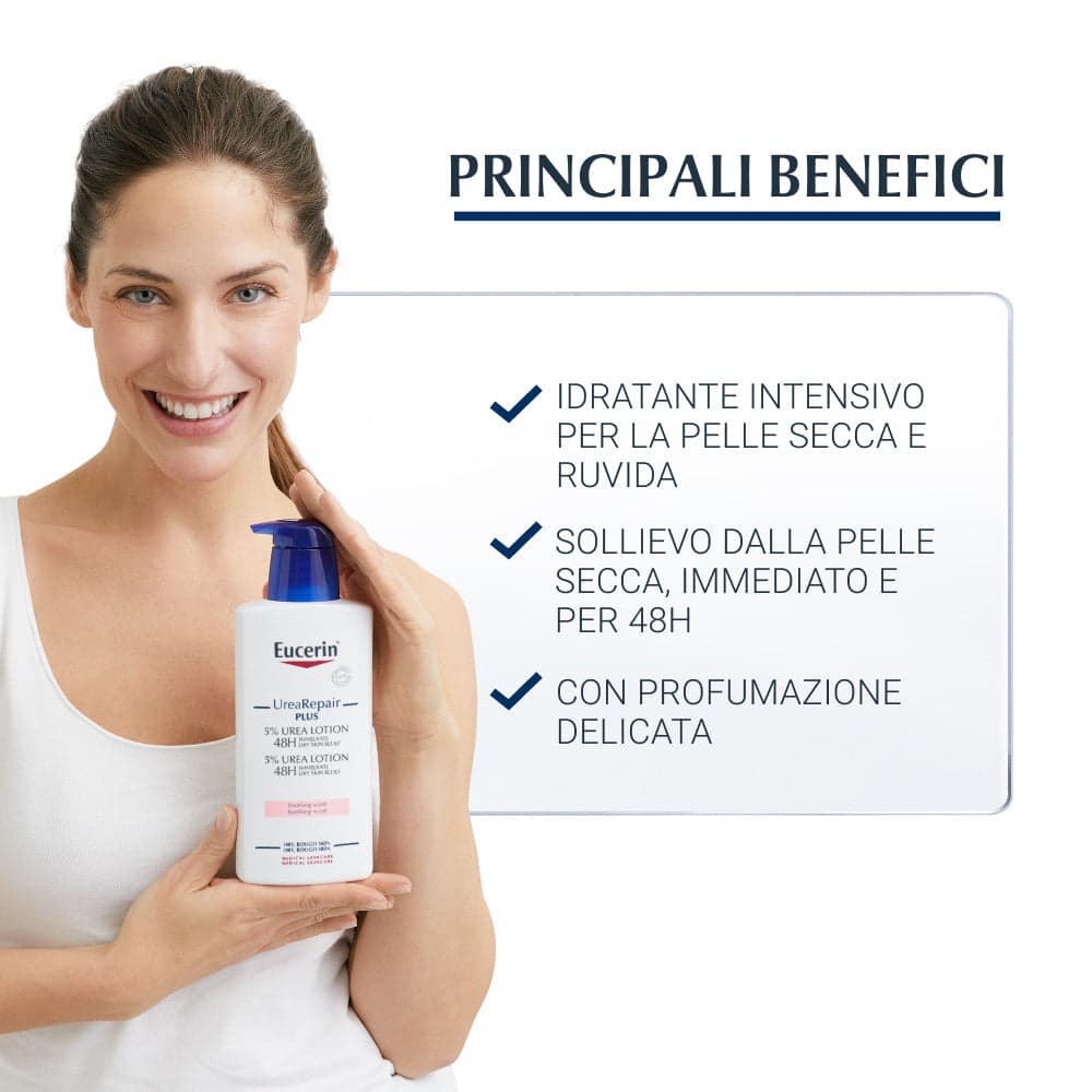 Eucerin UreaRepair Plus 5% urea emulsione idratante per pelle secca, tesa e ruvida fragranza delicata 400ml in Lozioni e balsami per il corpo Clubfarma - Melilli, commercioVirtuoso.it