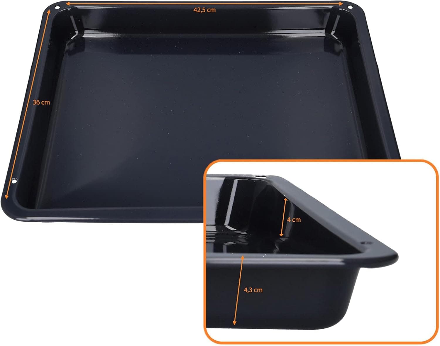 TEGLIA LECCARDA SMALTATA PER FORNO REX ELECTROLUX AEG ORIGINALE 3870288200 in prodotto EuroStore07 - Alatri, commercioVirtuoso.it