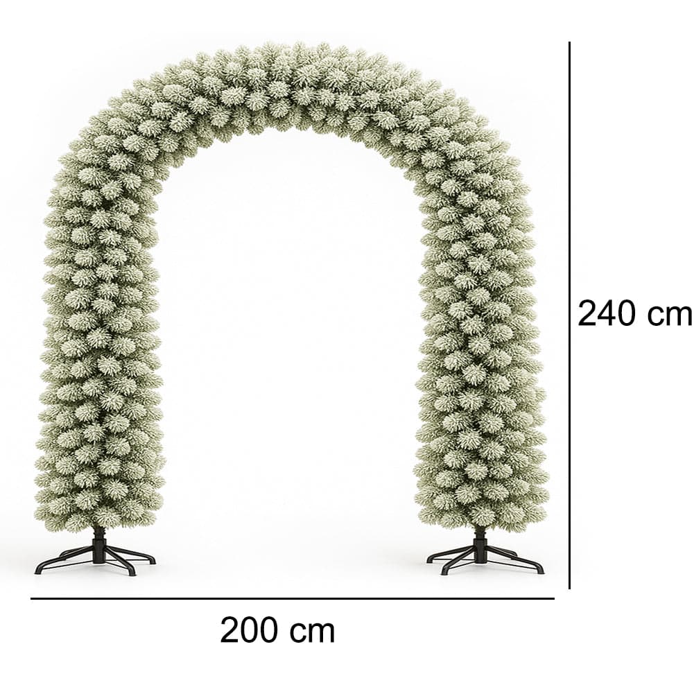 Arco Natalizio Innevato 200x240 cm con 1166 Punte Foltissimo con Base in Metallo in Alberi di natale artificiali Esplodia - Napoli, commercioVirtuoso.it
