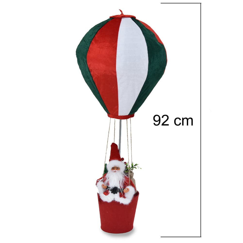 Mongolfiera di Babbo Natale Bianco Verde e Rosso Decorazione Natalizia 40x92cm in Oggettistica Esplodia - Napoli, commercioVirtuoso.it