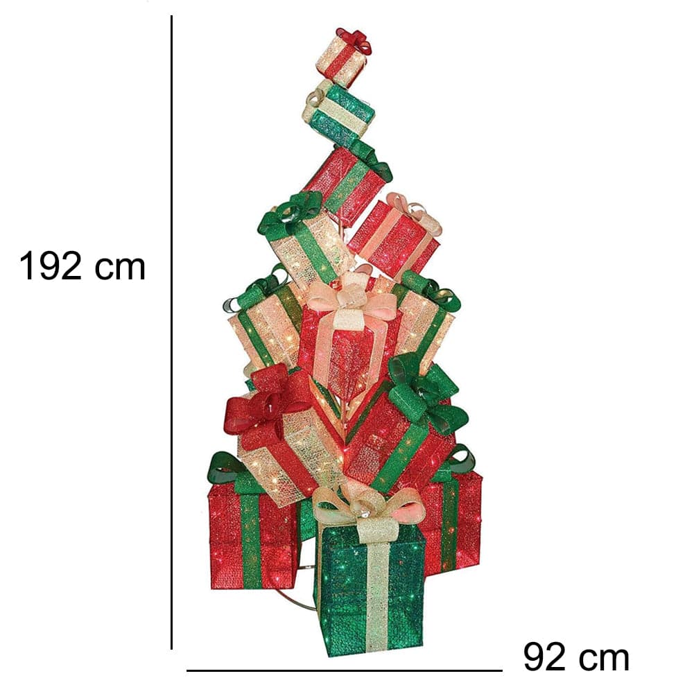 Albero di Natale Luminoso con Pacchi Regalo Decorazione Natalizia 192cm 544 Led in Oggettistica Esplodia - Napoli, commercioVirtuoso.it