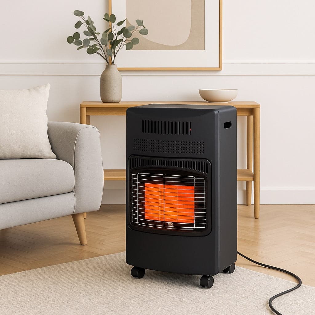 Stufa a Gas Ventilata 2in1 Infrarossi 4.2kw Metallo Nero con Termoventilatore ODS in Stufe elettriche Danyx - Casoria, commercioVirtuoso.it