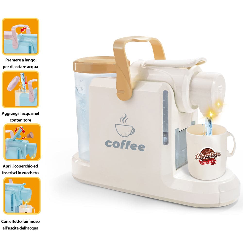 Macchina per Caffè Giocattolo Bianco Elettrodomestico Coffee Maker Idea Regalo in Kit utensili cucina Esplodia - Napoli, commercioVirtuoso.it