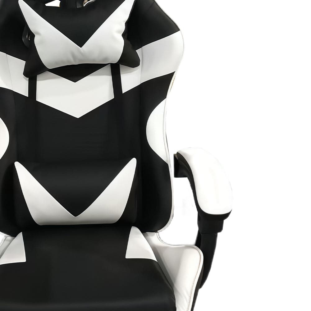 Sedia Gaming da Scrivania con Poggiapiedi e Cuscino Lombare e Cervicale Bianco in Sedie da scrivania Esplodia - Napoli, commercioVirtuoso.it