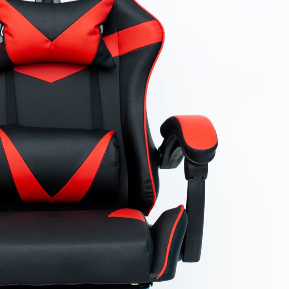 Sedia Gaming da Scrivania con Poggiapiedi e Cuscino Lombare e Cervicale Rosso in Sedie da scrivania Esplodia - Napoli, commercioVirtuoso.it