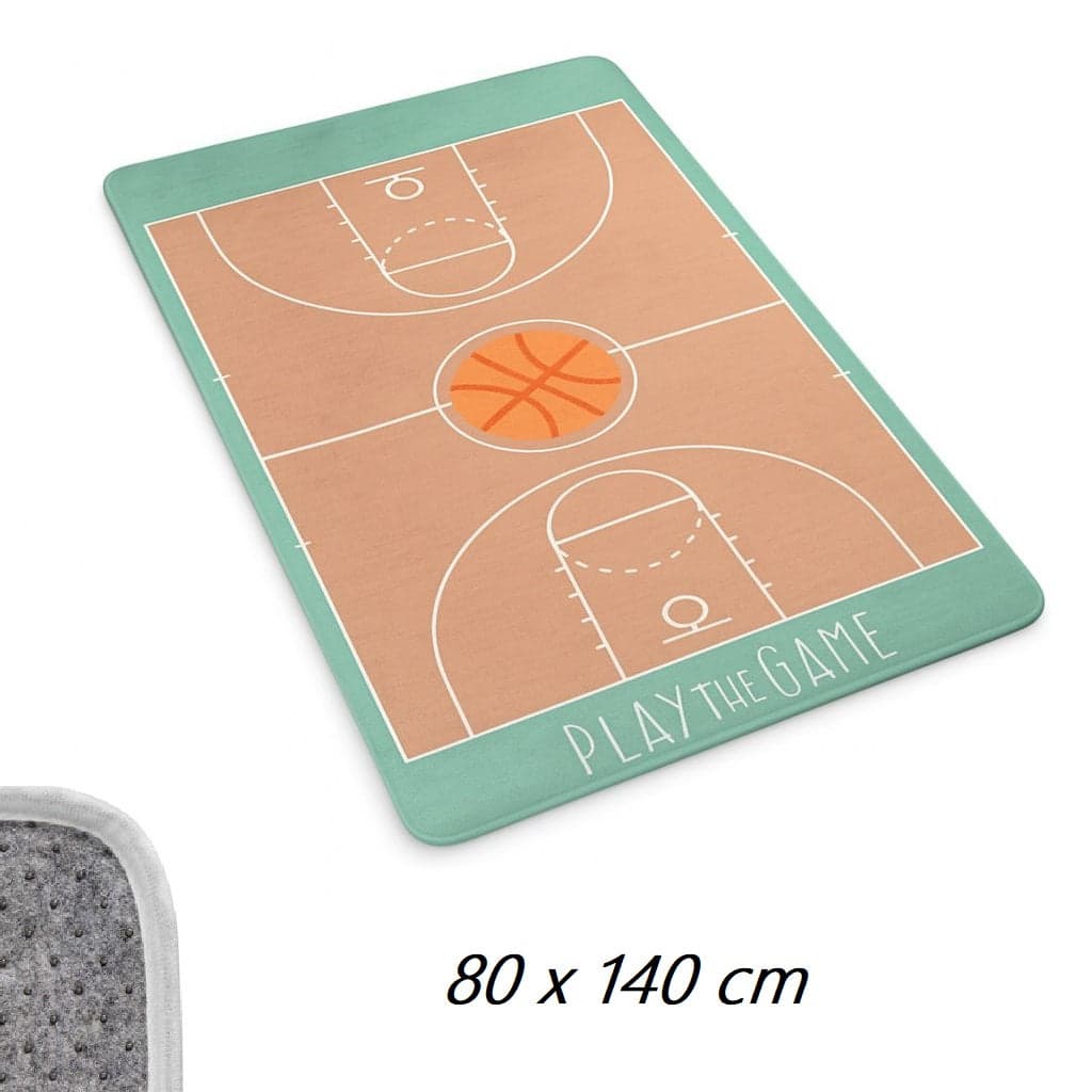 Tappeto Cameretta Bambino 80x140 Verde Morbido Campo da Basket in Polyestere e Spugna in Tappeti Danyx - Casoria, commercioVirtuoso.it