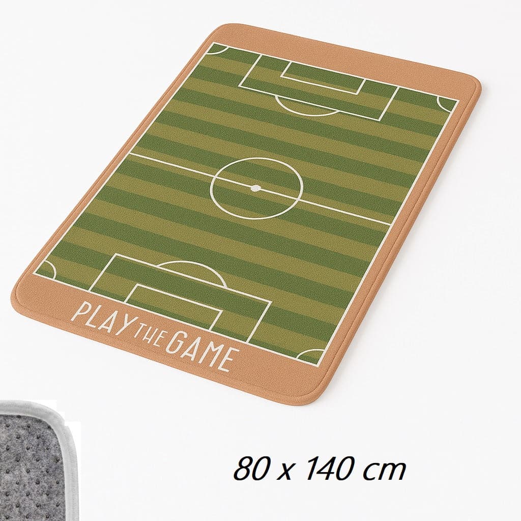 Tappeto Cameretta Bambino 80x140 Verde Morbido Campo da Calcio in Polyestere e Spugna in Scendiletto Danyx - Casoria, commercioVirtuoso.it