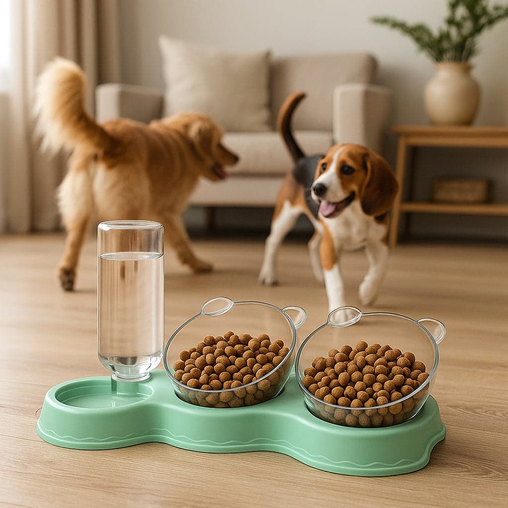 Mangiatoia Cani Gatti 3 Posti in ABS Colorato con Ciotole cibo e Dispenser Acqua 500ml vari colori in Distributori automatici di cibo Danyx - Casoria, commercioVirtuoso.it