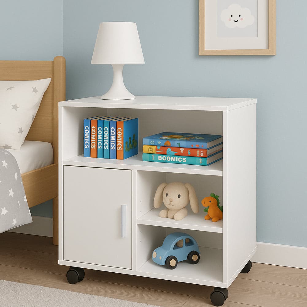 Mobile Porta Stampante con Anta e Ripiani Mobiletto Ufficio Multiuso 60x50x65cm in Supporti per stampante Esplodia - Napoli, commercioVirtuoso.it