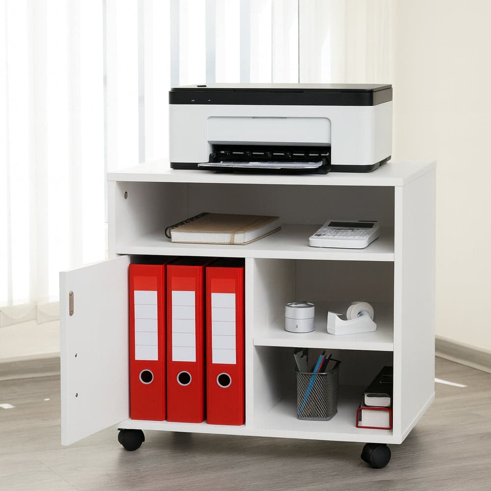 Mobile Porta Stampante con Anta e Ripiani Mobiletto Ufficio Multiuso 60x50x65cm in Supporti per stampante Esplodia - Napoli, commercioVirtuoso.it
