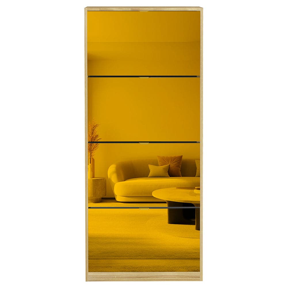 Scarpiera 4 Ante a Specchio Marrone Slim con Maniglia Salvaspazio 63x24x150cm in Scarpiere Esplodia - Napoli, commercioVirtuoso.it