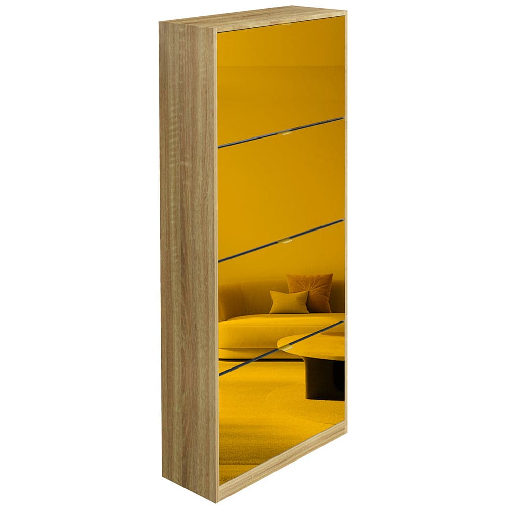 Scarpiera 4 Ante a Specchio Marrone Slim con Maniglia Salvaspazio 63x24x150cm in Scarpiere Esplodia - Napoli, commercioVirtuoso.it