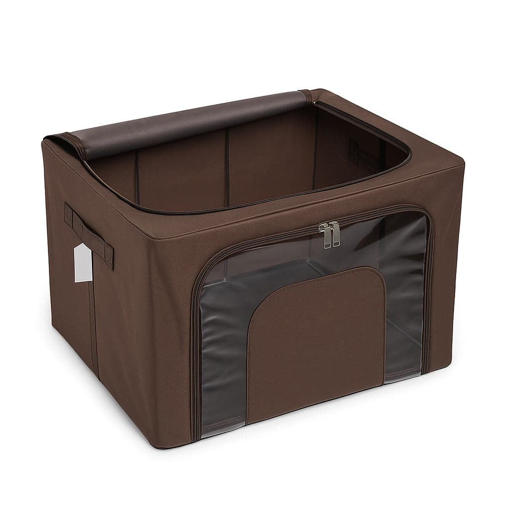 2 Scatole Pieghevoli per Armadio 40x30x20 con Struttura in Metallo e Tessuto Resistente in Contenitori sottoletto Danyx - Casoria, commercioVirtuoso.it
