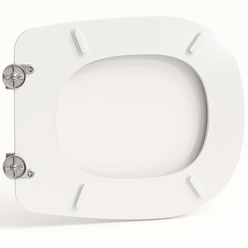 Copri Water Aretusa Cesame Legno MDF Bianco Lucido Ovale 44x36.5 cm in Sedili WC Danyx - Casoria, commercioVirtuoso.it