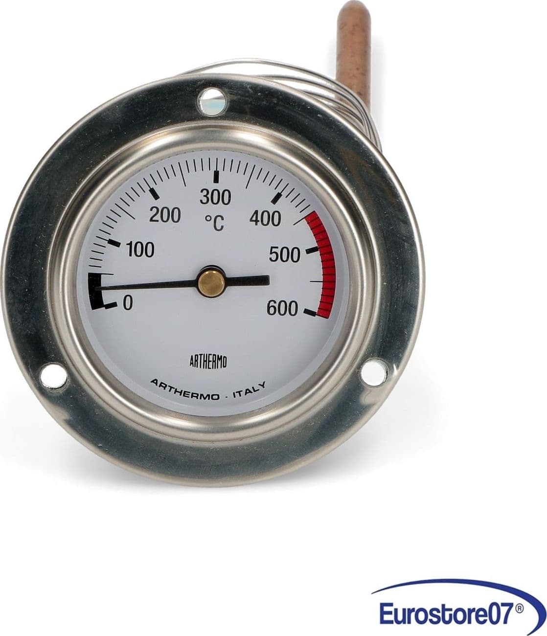 TERMOMETRO FORNO PROFESSIONALE 0-600°C Ø60mm SONDA inox: 1000mm. MADE ITALY