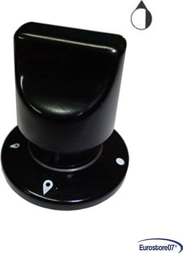 MANOPOLA NERA CON GHIERA PER CUCINA A GAS PIANO COTTURA ARISTON INDESIT