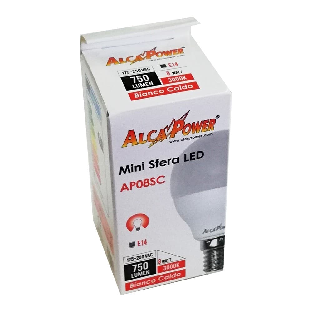 Alca Power G45 8W 220V 750LM E14 lampada mini sfera in Catene luminose Aloiserw.com - Altomonte, commercioVirtuoso.it
