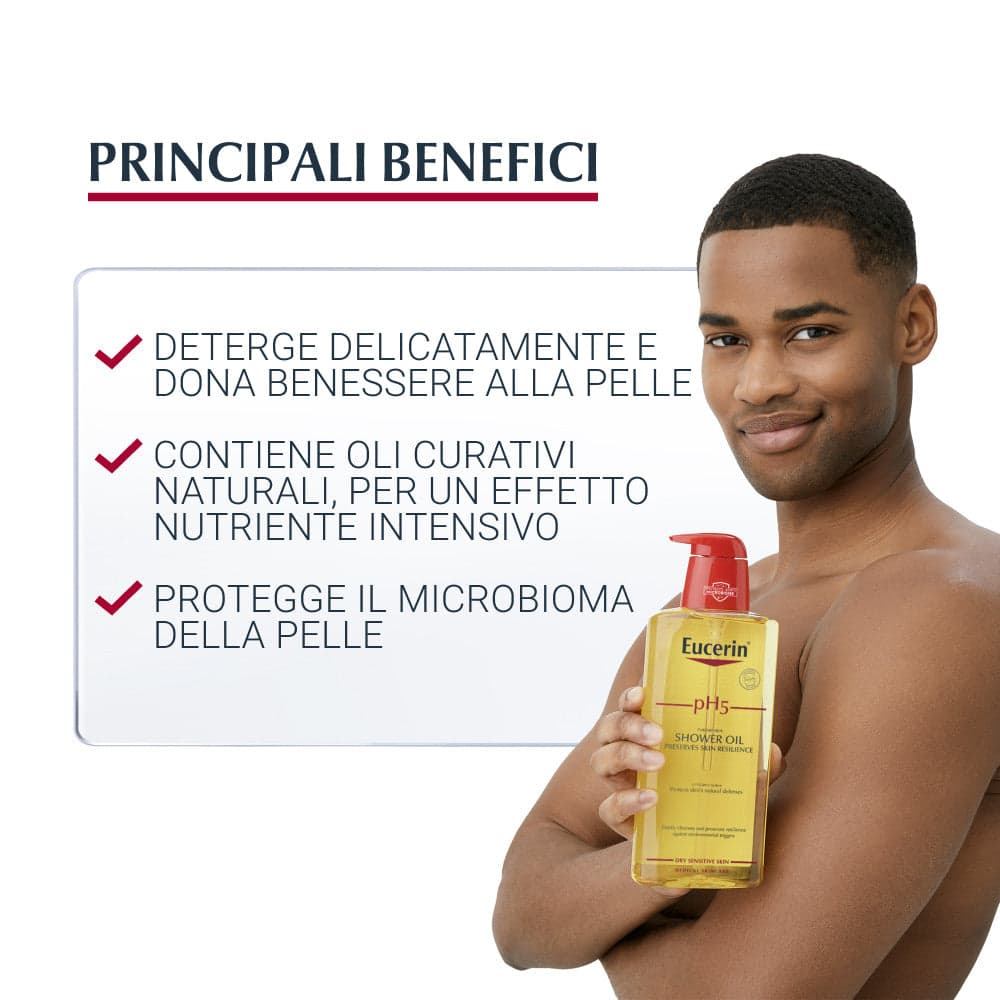 Eucerin PH5 olio detergente doccia per pelle sensibile e secca 400ml in Oli e balsami corpo per doccia Clubfarma - Melilli, commercioVirtuoso.it