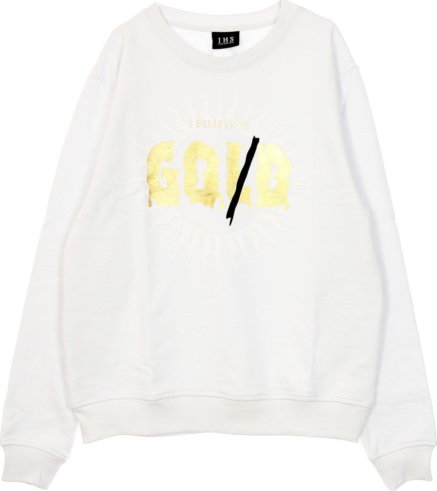 IHS Felpa Leggera Girocollo Uomo God Gold Sweatshirt White
