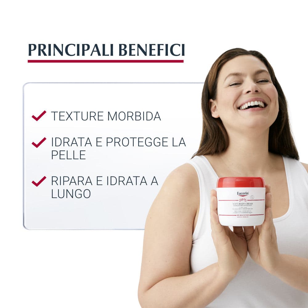 Eucerin PH5 soft cream per pelle sensibile e secca 450ml in Creme per il corpo Clubfarma - Melilli, commercioVirtuoso.it