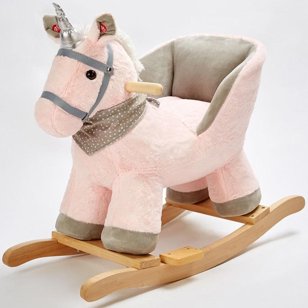 Unicorno Dondolo Cavalcabile Peluche Cavallo con Suoni Cintura Sicurezza Gioco Legno in Cavalli a dondolo e animali Danyx - Casoria, commercioVirtuoso.it