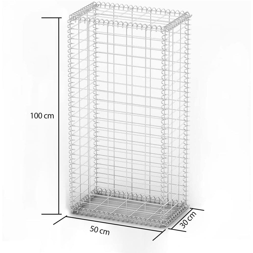 Rete Gabbione Giardino in Acciaio Galvanizzato 100x50x30 cm per Recinzioni e Muretti in Recinzioni decorative Danyx - Casoria, commercioVirtuoso.it