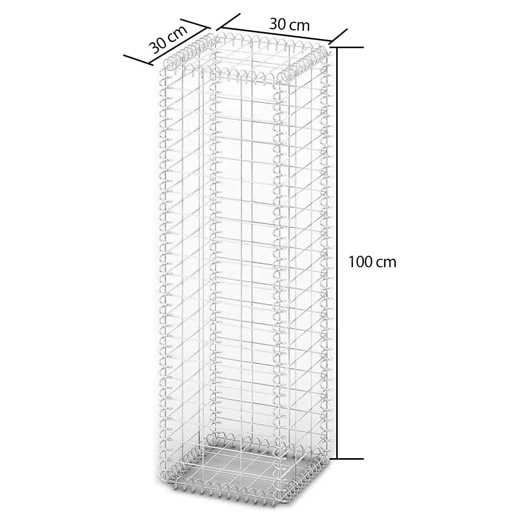 Rete Gabbione Giardino in Acciaio Galvanizzato 100x30x30 cm per Recinzioni e Muretti in Recinzioni decorative Danyx - Casoria, commercioVirtuoso.it