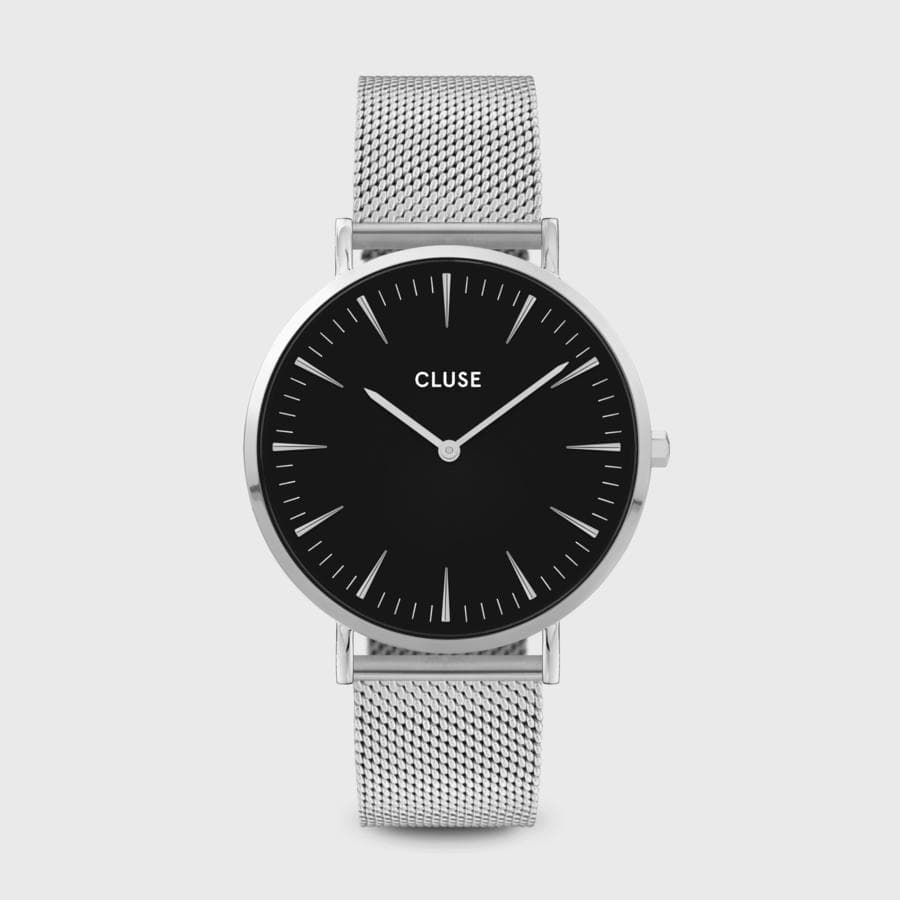 Cluse - Orologio Boho Chic Mesh Black, Silver Colour