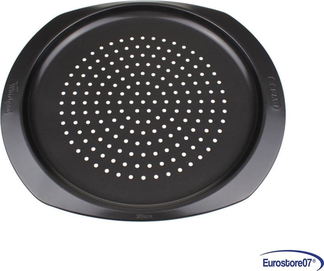 PIATTO PIZZA TEGLIA ANTIADERENTE FORATA DA 30cm WHIRLPOOL 481281718796 ORIGINALE