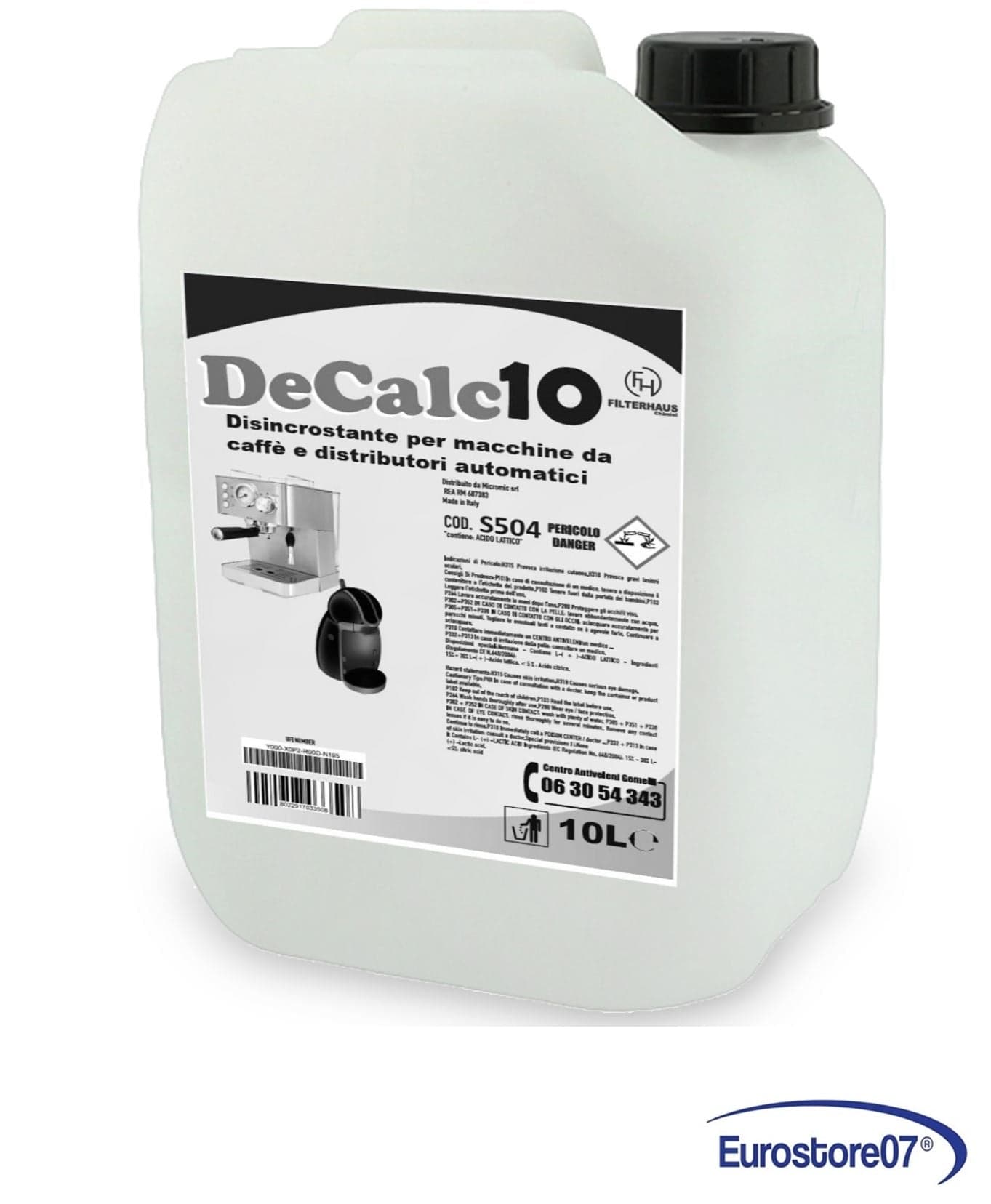 DeCalc10 disincrostante tanica 10lt per macchine da caffè e distributori