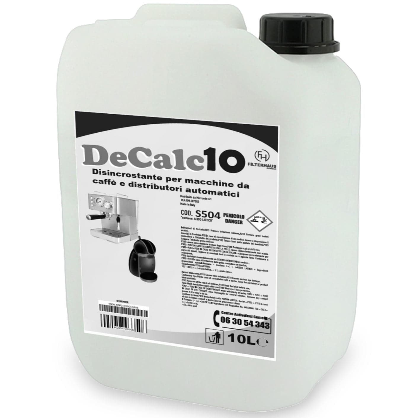 DeCalc10 disincrostante tanica 10lt per macchine da caffè e distributori in prodotto EuroStore07 - Alatri, commercioVirtuoso.it