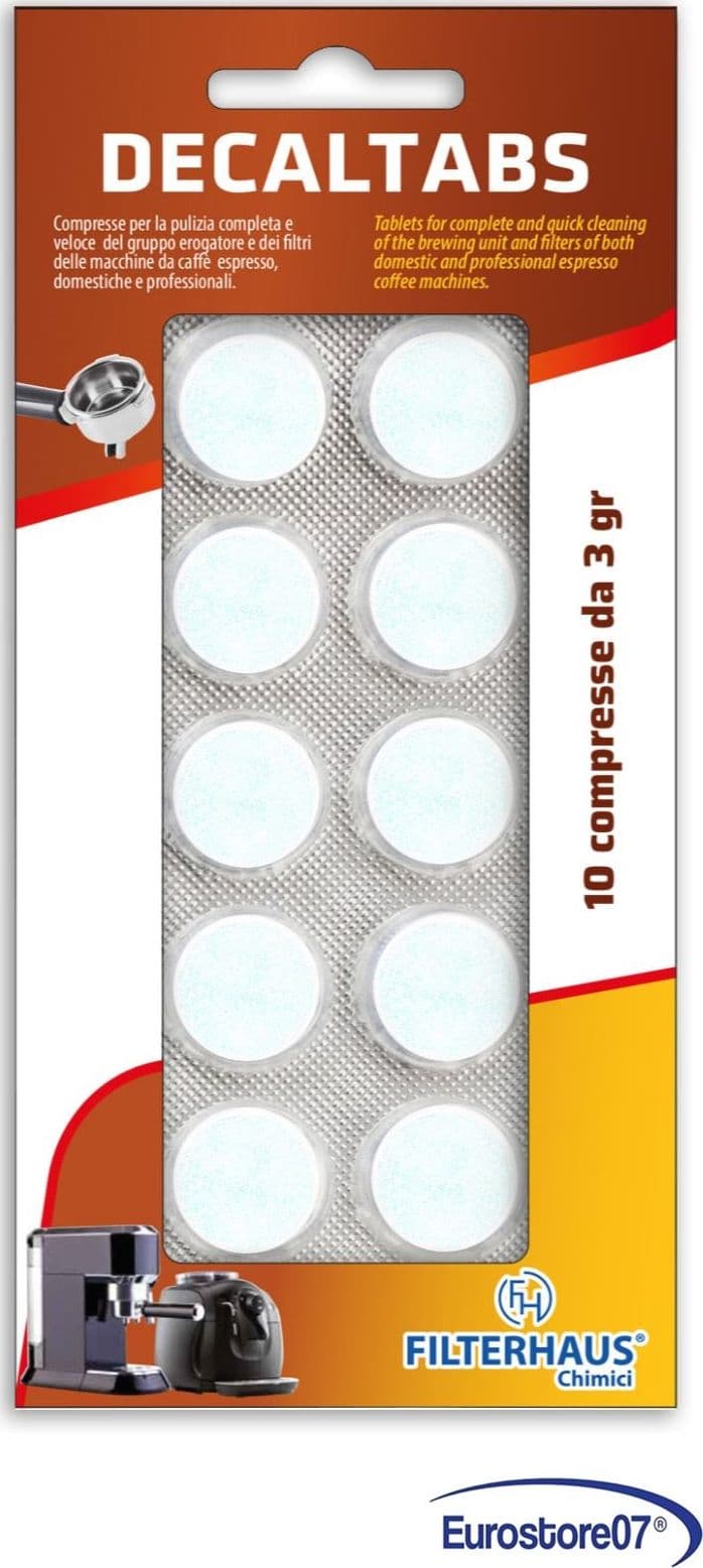 Pastiglie detergenti elimina grassi portafiltri macchine da caffè 10 pz s