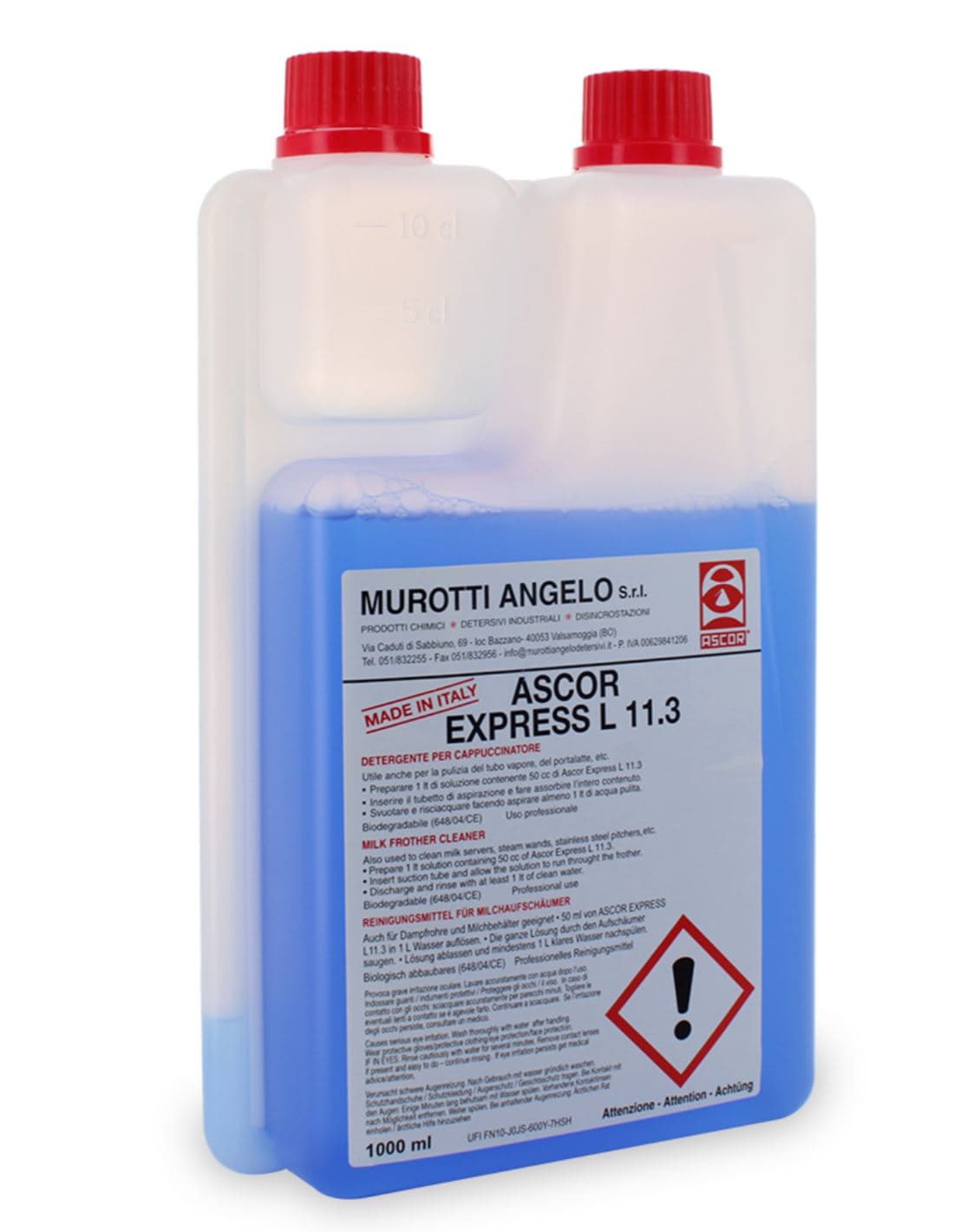 Detergente cappuccinatore 1lt Ascor Express uso domestico e professionale in prodotto EuroStore07 - Alatri, commercioVirtuoso.it