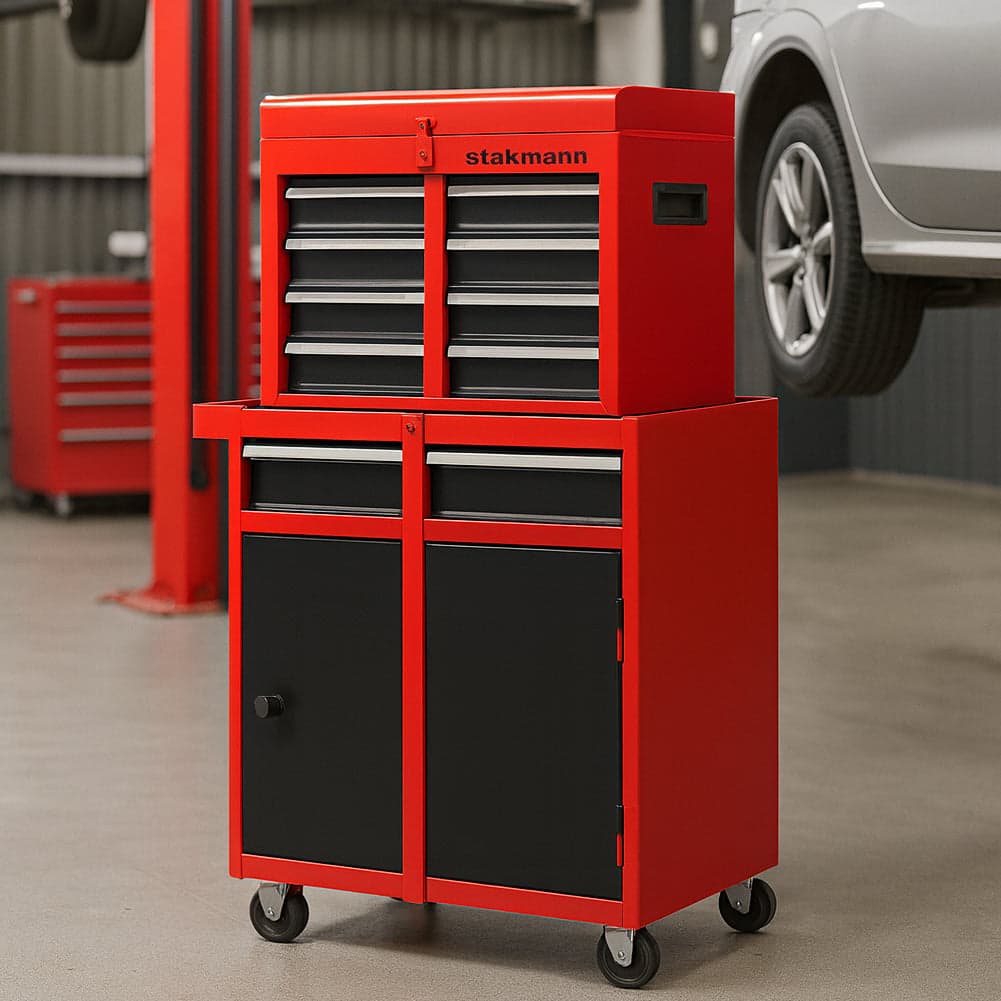 Carrello Portautensili 2in1 5 Cassetti Mobiletto Staccabile per Garage e Officina Rosso in Armadi per utensili Danyx - Casoria, commercioVirtuoso.it