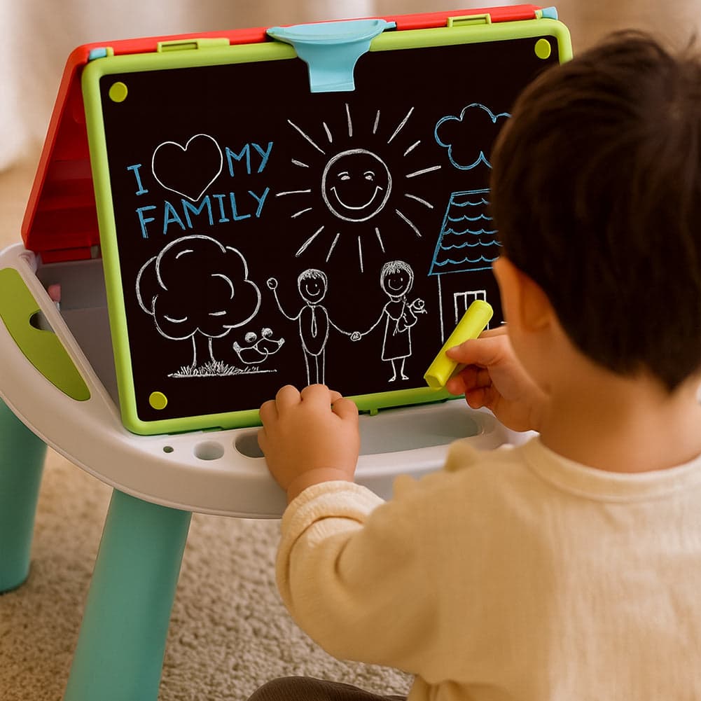 Lavagna per Bambini 4in1 Pieghevole Doppio Lato con Accessori Idea Regalo in Cavalletti Danyx - Casoria, commercioVirtuoso.it