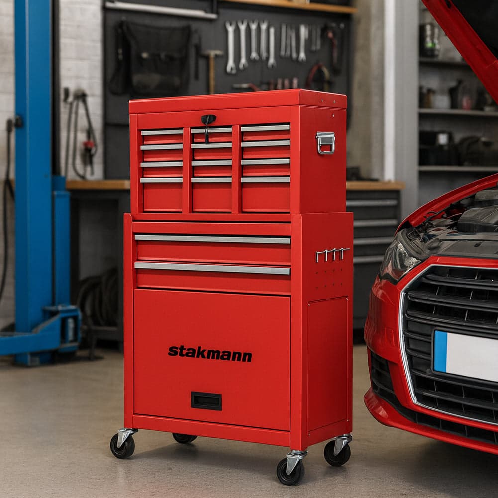 Carrello Portautensili 2in1 8 Cassetti Mobiletto Staccabile per Garage e Officina Rosso in Armadi per utensili Danyx - Casoria, commercioVirtuoso.it