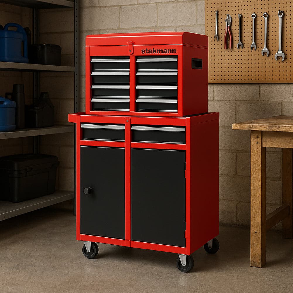 Carrello Portautensili 2in1 5 Cassetti Mobiletto Staccabile per Garage e Officina Rosso in Armadi per utensili Danyx - Casoria, commercioVirtuoso.it