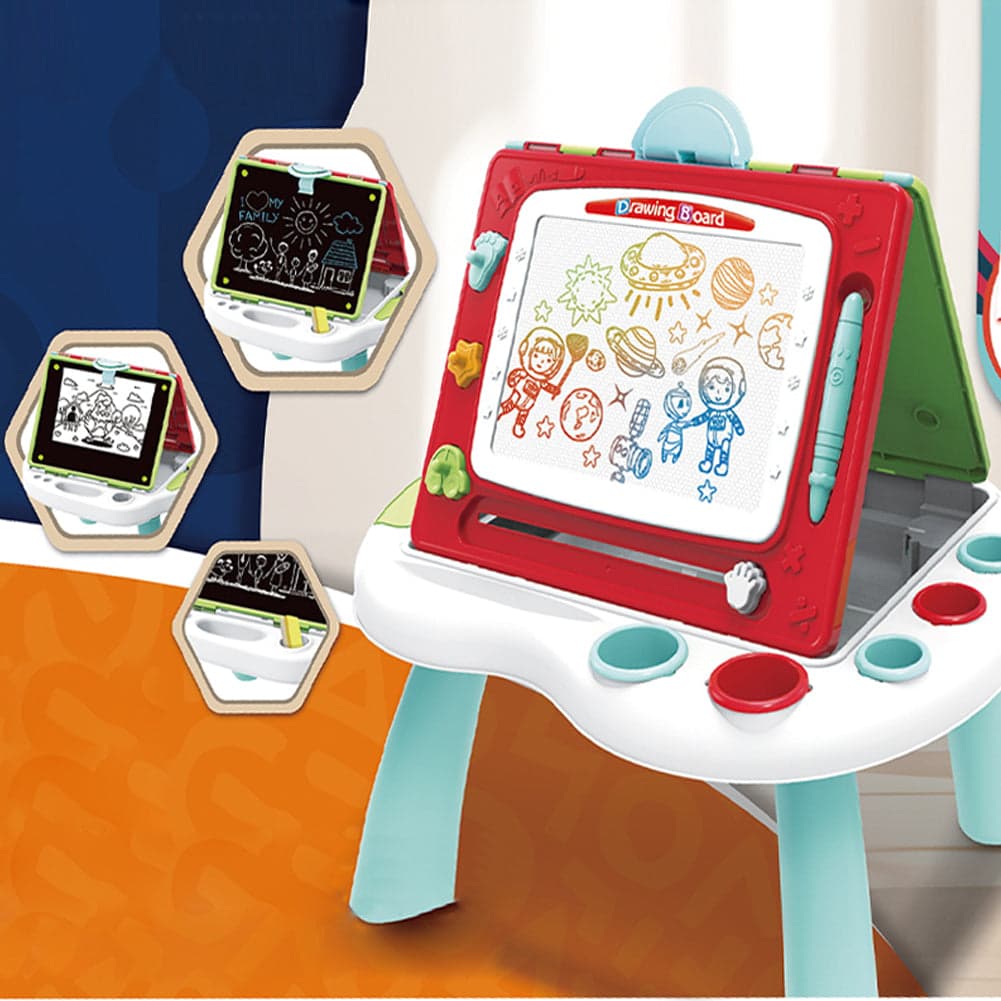 Lavagna per Bambini 4in1 Pieghevole Doppio Lato con Accessori Idea Regalo in Cavalletti Danyx - Casoria, commercioVirtuoso.it