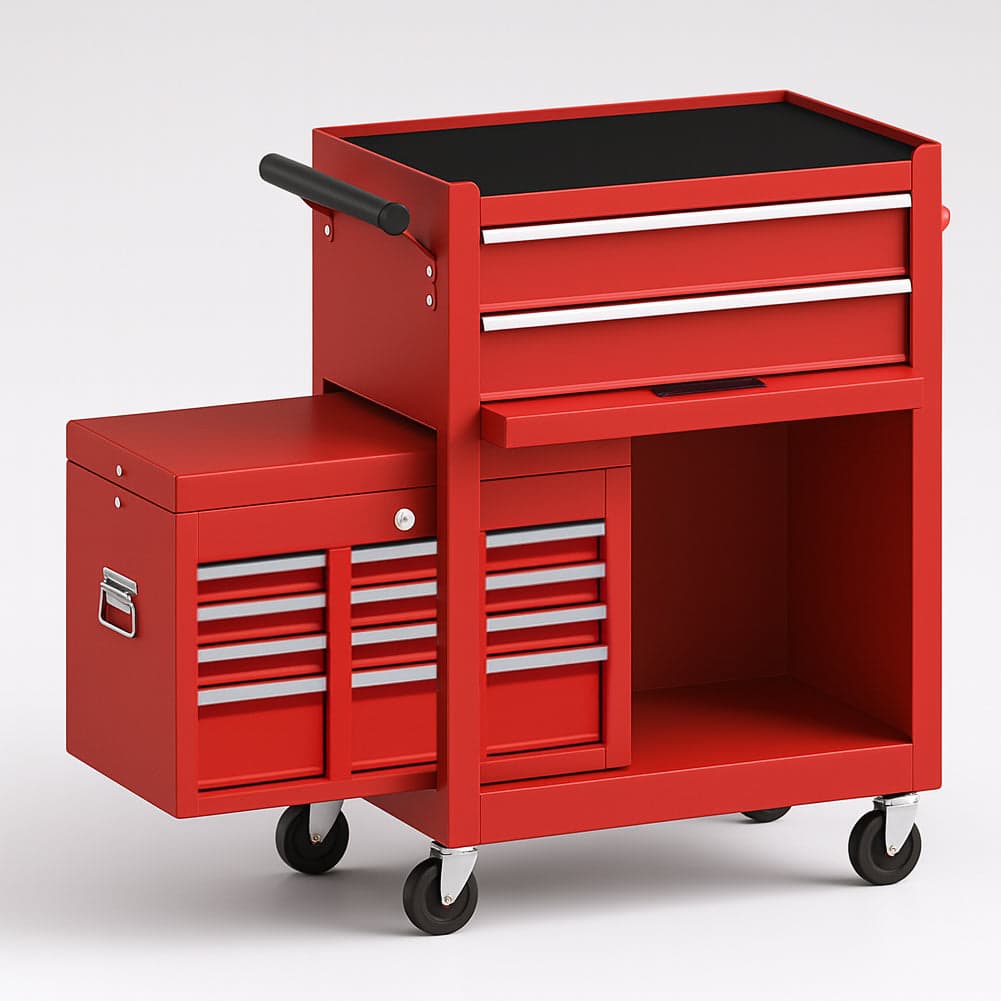 Carrello Portautensili 2in1 8 Cassetti Mobiletto Staccabile per Garage e Officina Rosso in Armadi per utensili Danyx - Casoria, commercioVirtuoso.it