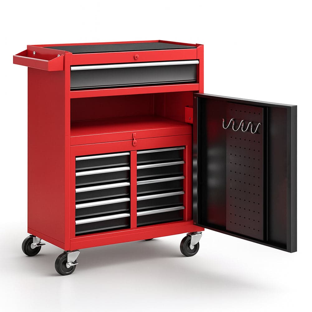 Carrello Portautensili 2in1 5 Cassetti Mobiletto Staccabile per Garage e Officina Rosso in Armadi per utensili Danyx - Casoria, commercioVirtuoso.it